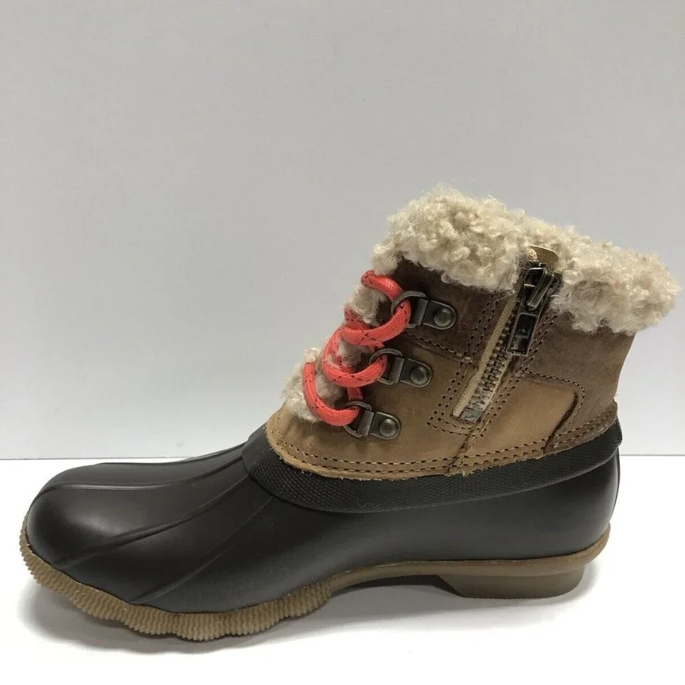 Sperry Women’s Saltwater, Brown Zip Boots, Size 5 M